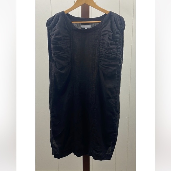Casilda Mut Black Sleeveless Linen Lagenlook Dress - Picture 1 of 4